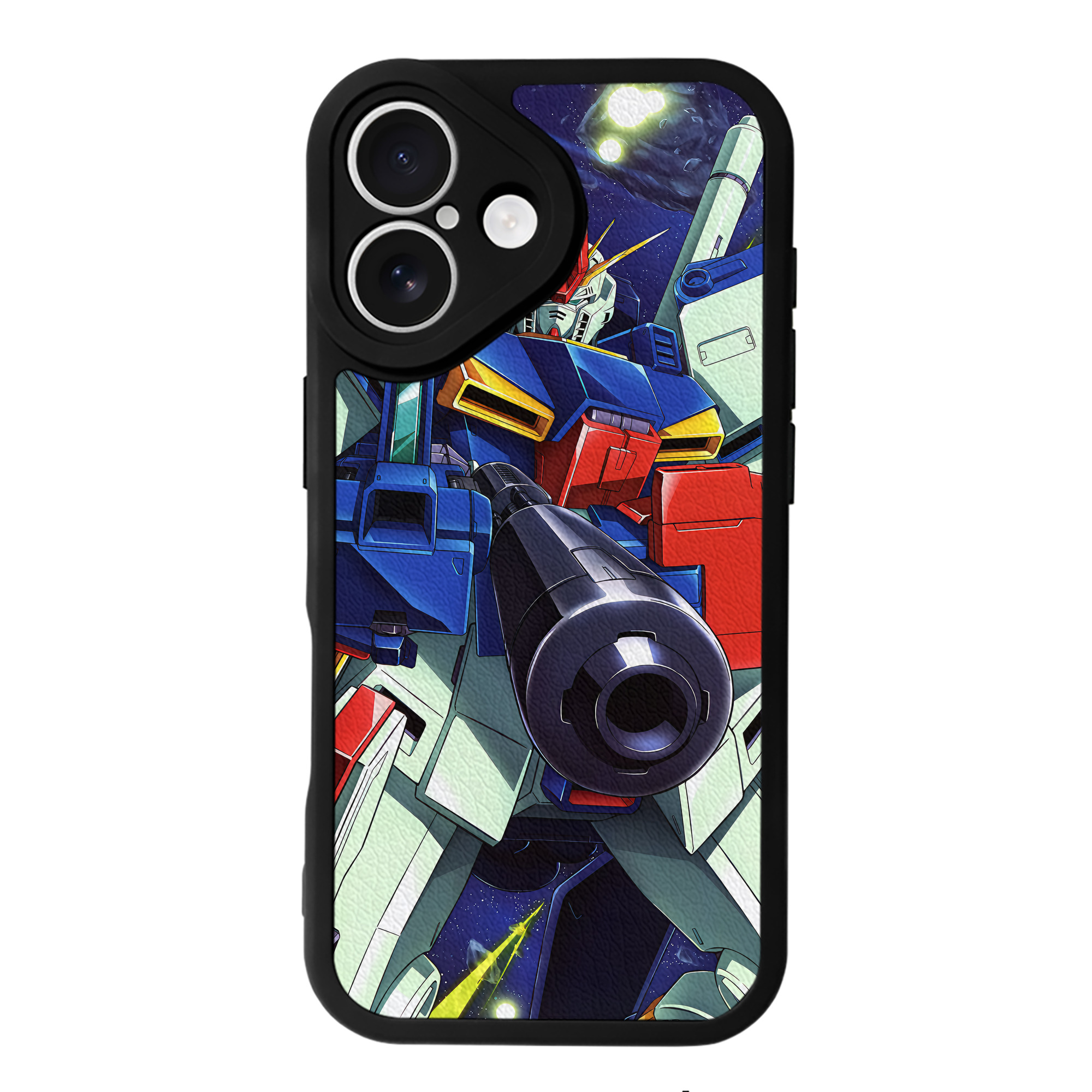 （画像用） 機動戦士ガンダム Mobile Suit Gundam 【iPhone 16シリーズ対応】シリコンスマホケース（レザー調） 材質：シリコン